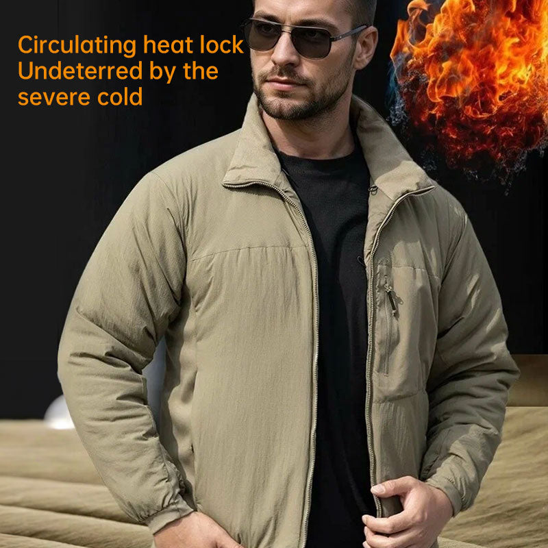 Men's Padded Hooded Winter Hiking Jacket – Water-Resistant, Windproof, Lightweight
