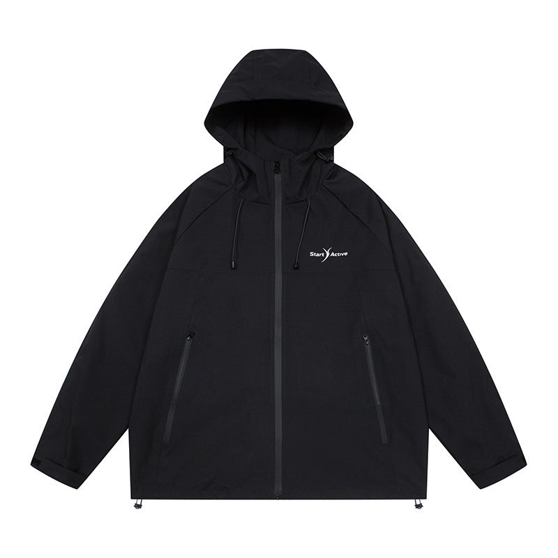 Hooded Windproo Water-Repellent Jacket  Casual Hiking Parka