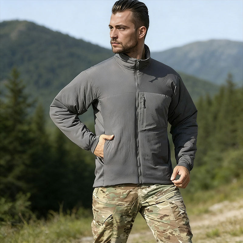 Men's Padded Hooded Winter Hiking Jacket – Water-Resistant, Windproof, Lightweight