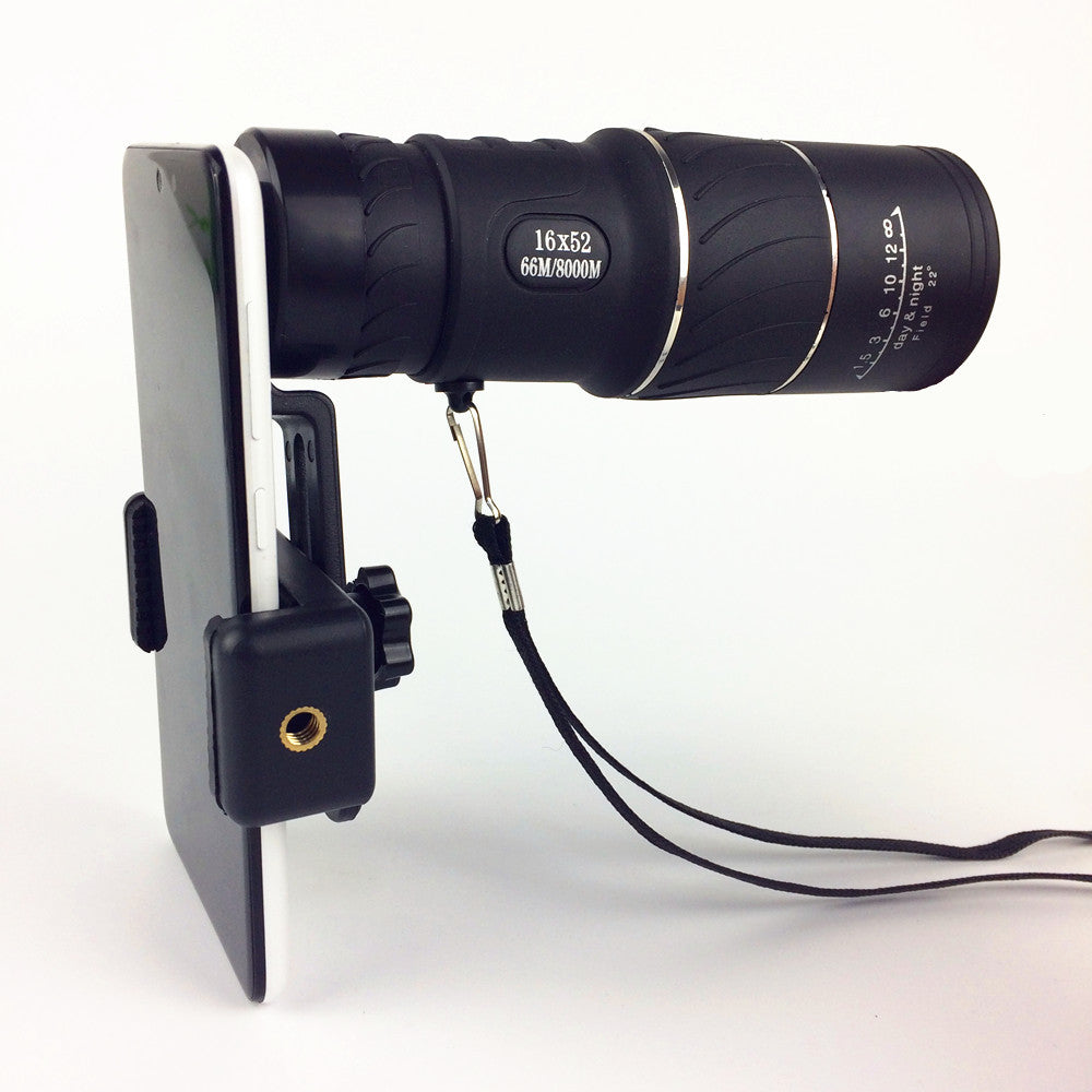 Binoculars 16x52 Monocular High Power HD Low Light Night Vision with Phone Outdoor Photography Telescope