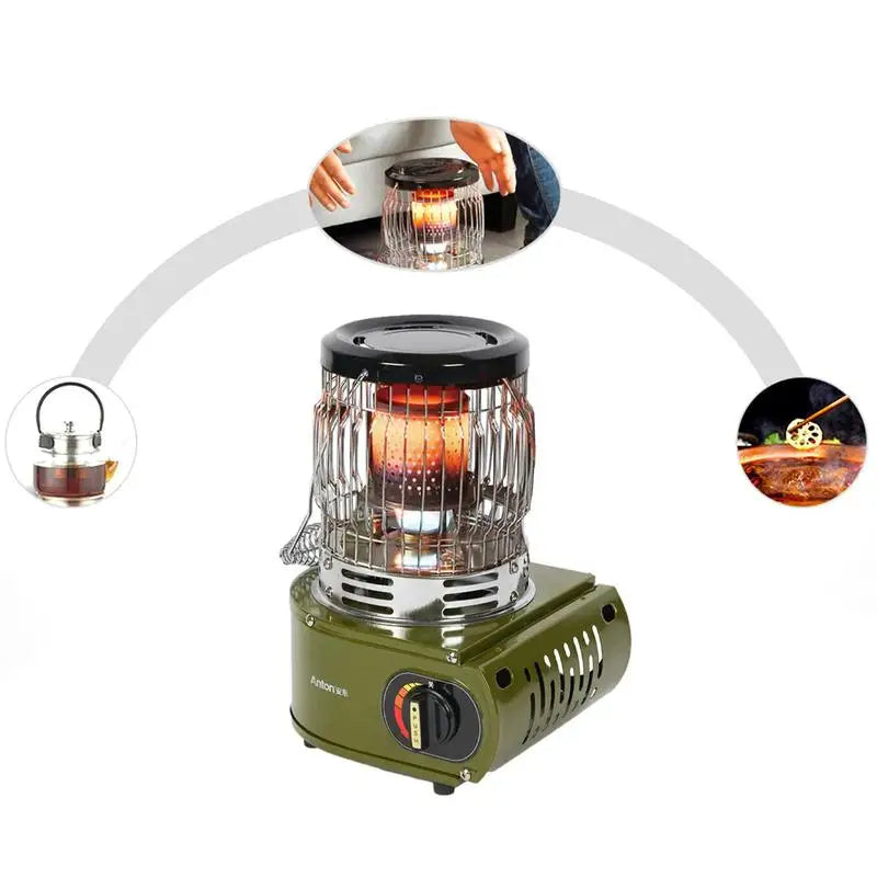 Portable Camping Gas Heater – Piezo Ignition, Compact, Hand Warmer