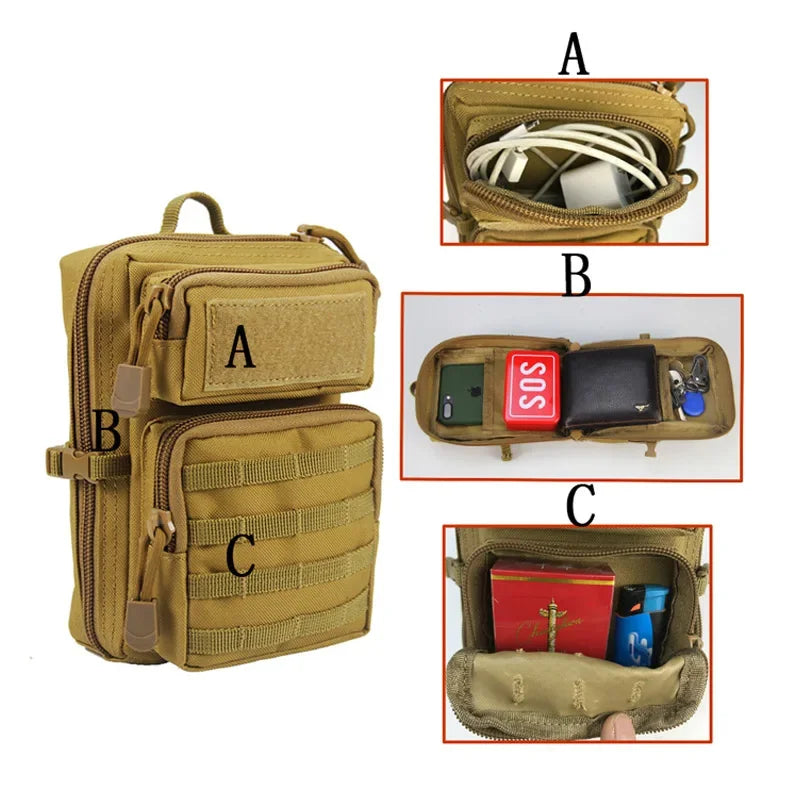 Multifunction Tactical Pouch Holster Military Molle Hip Waist Bag Wallet Purse Phone Case Camping Hiking Bags Hunting Pack