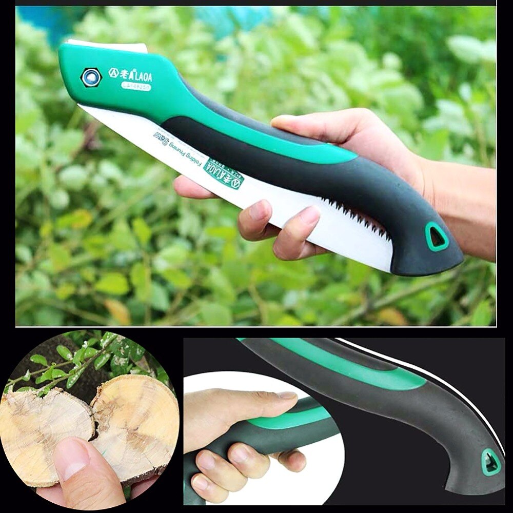 Folding Camping Saw – SK5 Steel, 10 Inch Blade, 250mm, Anti-Slip Handle, Safety Lock