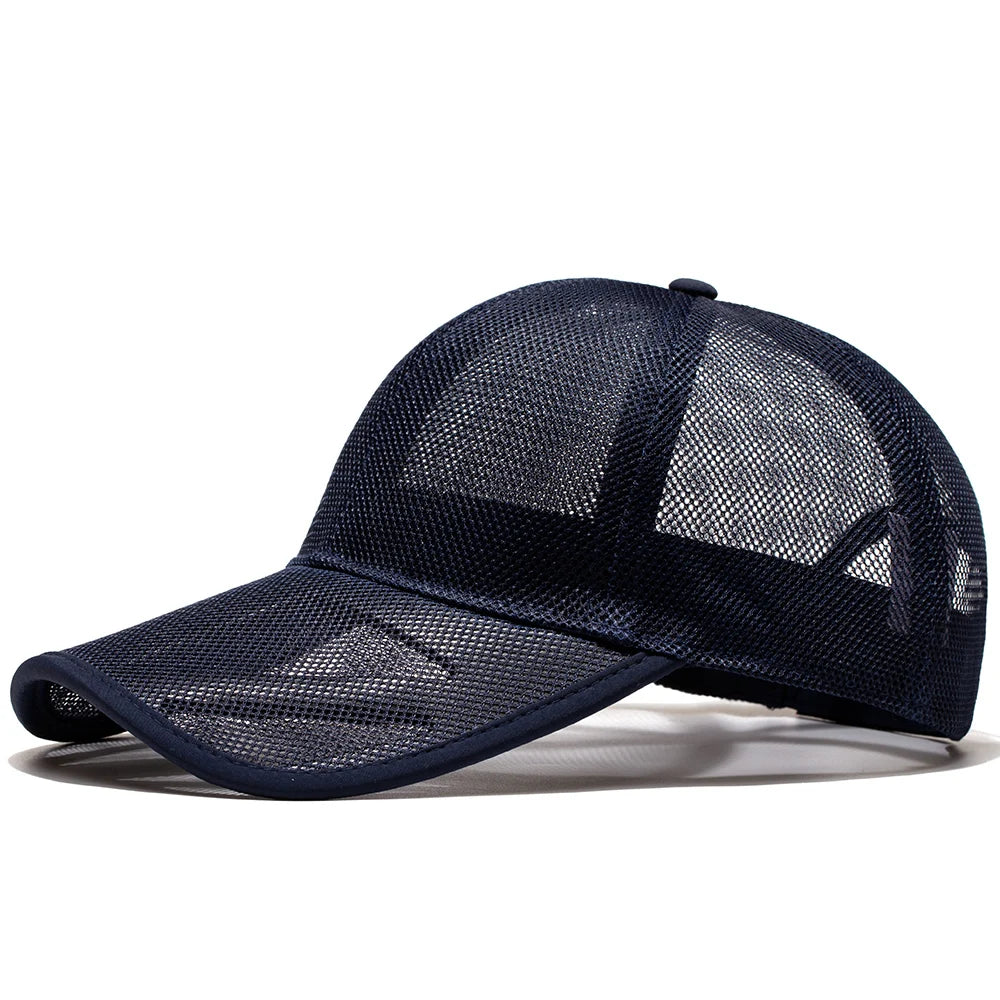 Adult Summer Mesh Sun Cap Lady Outdoors Sport Hat Man Big Size Baseball Caps