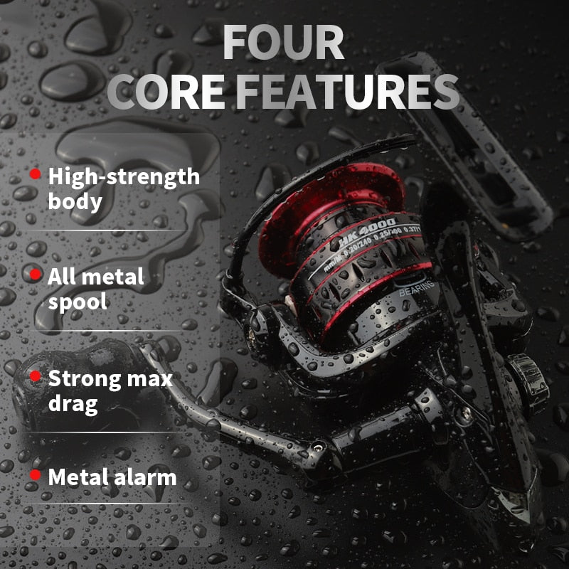Spinning Fishing Reel – 8kg Max Drag, 5.2:1 Gear Ratio, Metal Spool, Sizes 1000–7000