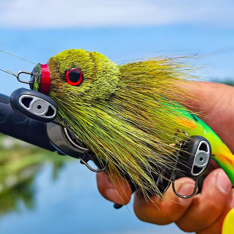 Baby Rat Swimbait – Hand-Tied Deer Hair, Solid Body, 1/0 Hook, Muskie & Pike Lure