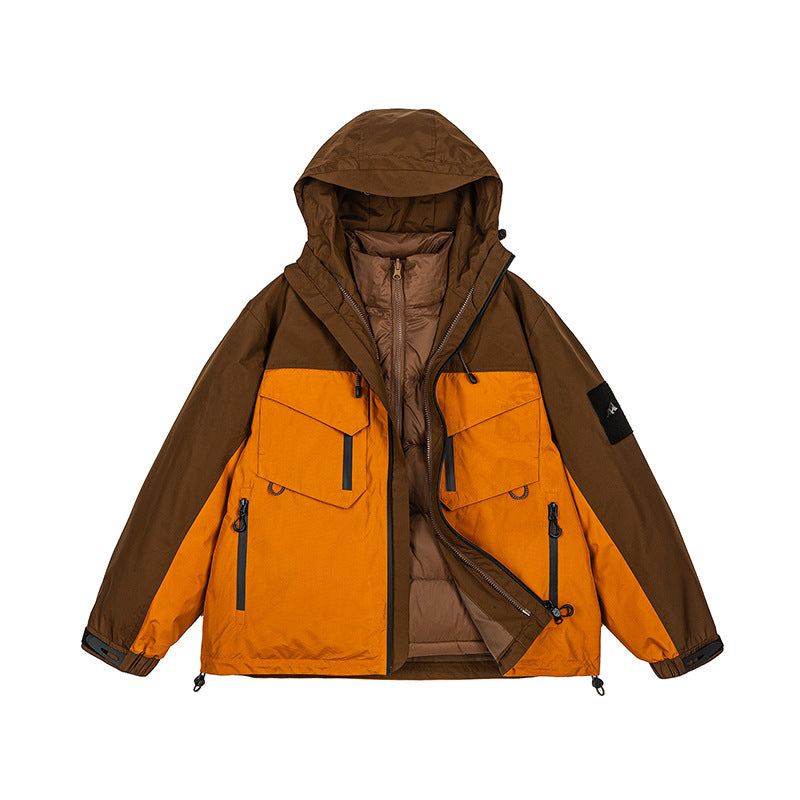 Jacket for Men, Winter Warm Removable Inner Lining, Hiking Coat