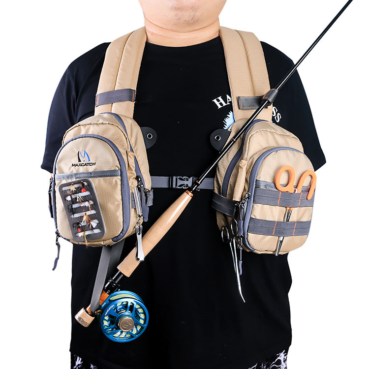 Fly Fishing Chest Pack – Multi-Pocket, Unisex, Shoulder & Chest Carry
