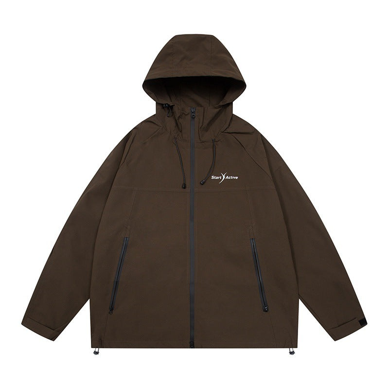 Hooded Windproo Water-Repellent Jacket  Casual Hiking Parka