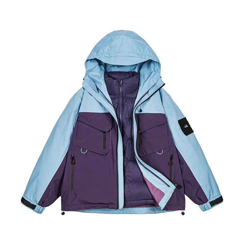 Jacket for Men, Winter Warm Removable Inner Lining, Hiking Coat