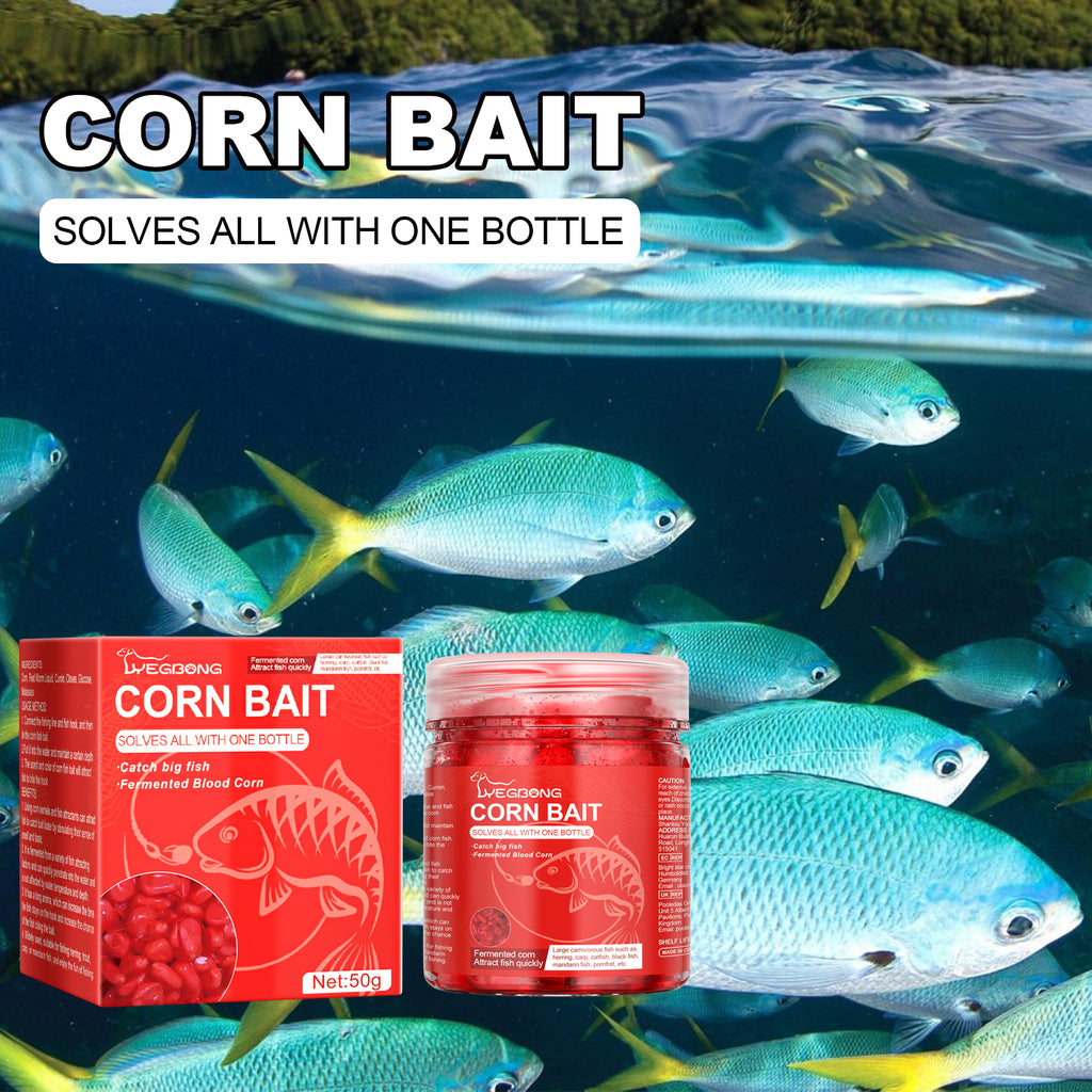 Corn Fishing Bait – Scented with Red Bug Liquid, Cumin & Cloves, Freshwater Fishing