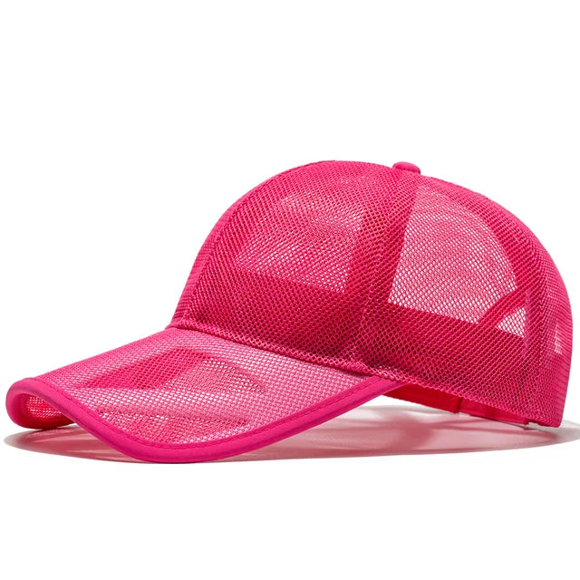 Adult Summer Mesh Sun Cap Lady Outdoors Sport Hat Man Big Size Baseball Caps