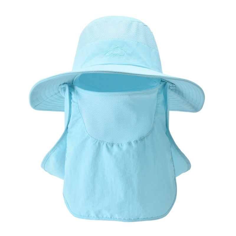 Men's Wide-Brim Fishing Sun Hat – Nylon, Quick-Dry, Fits 56–60cm Head Circumference