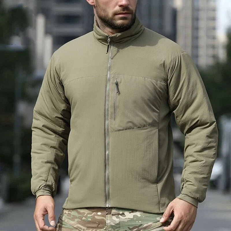 Men's Padded Hooded Winter Hiking Jacket – Water-Resistant, Windproof, Lightweight