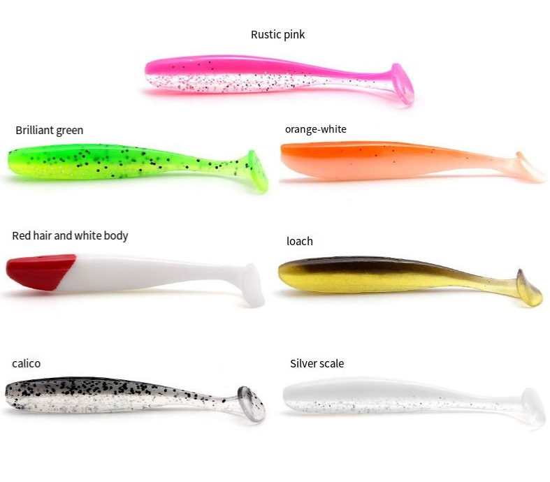 T-Tail Soft Bait Texas Rig Set – Silicone Insect Lure, Lead Head Hook & Crank Hook