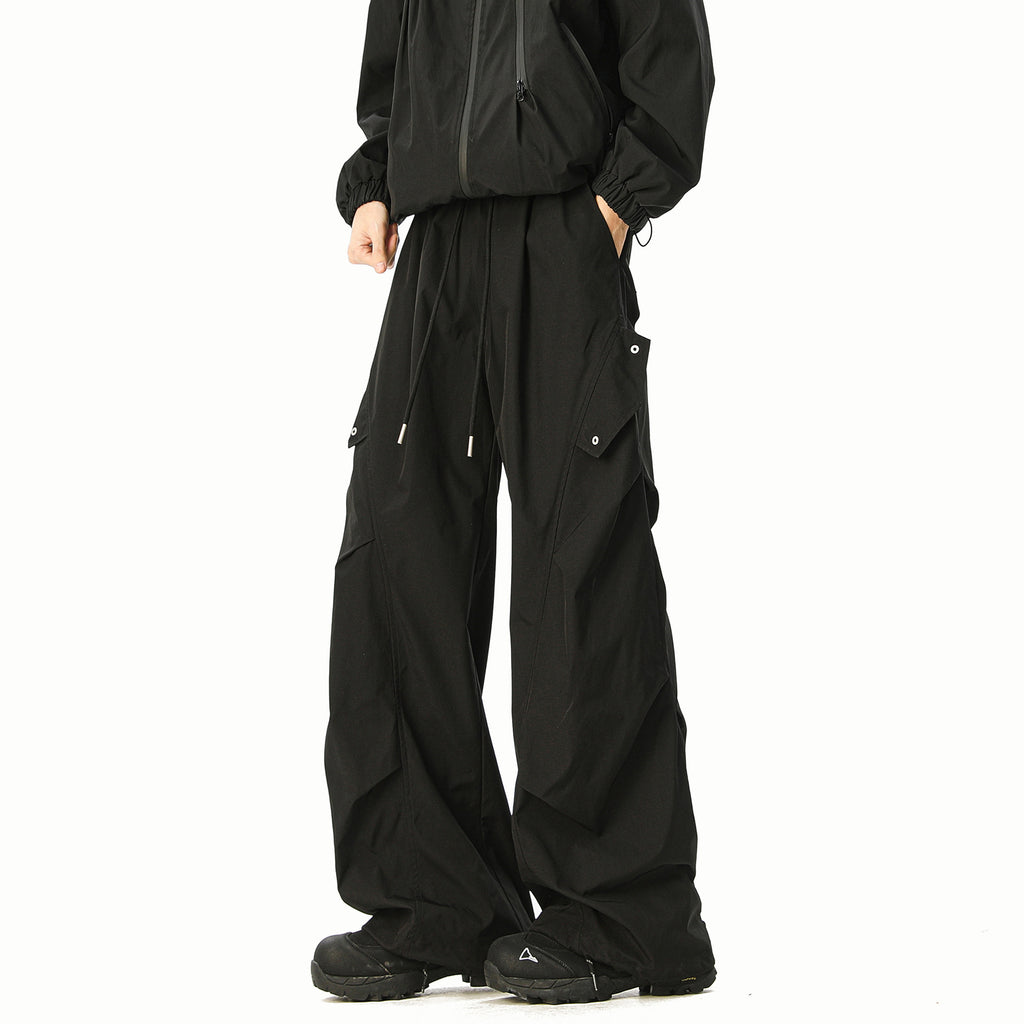 Men's Summer Thin Quick-Dry Paratrooper Pants Waterproof Outdoor Hiking