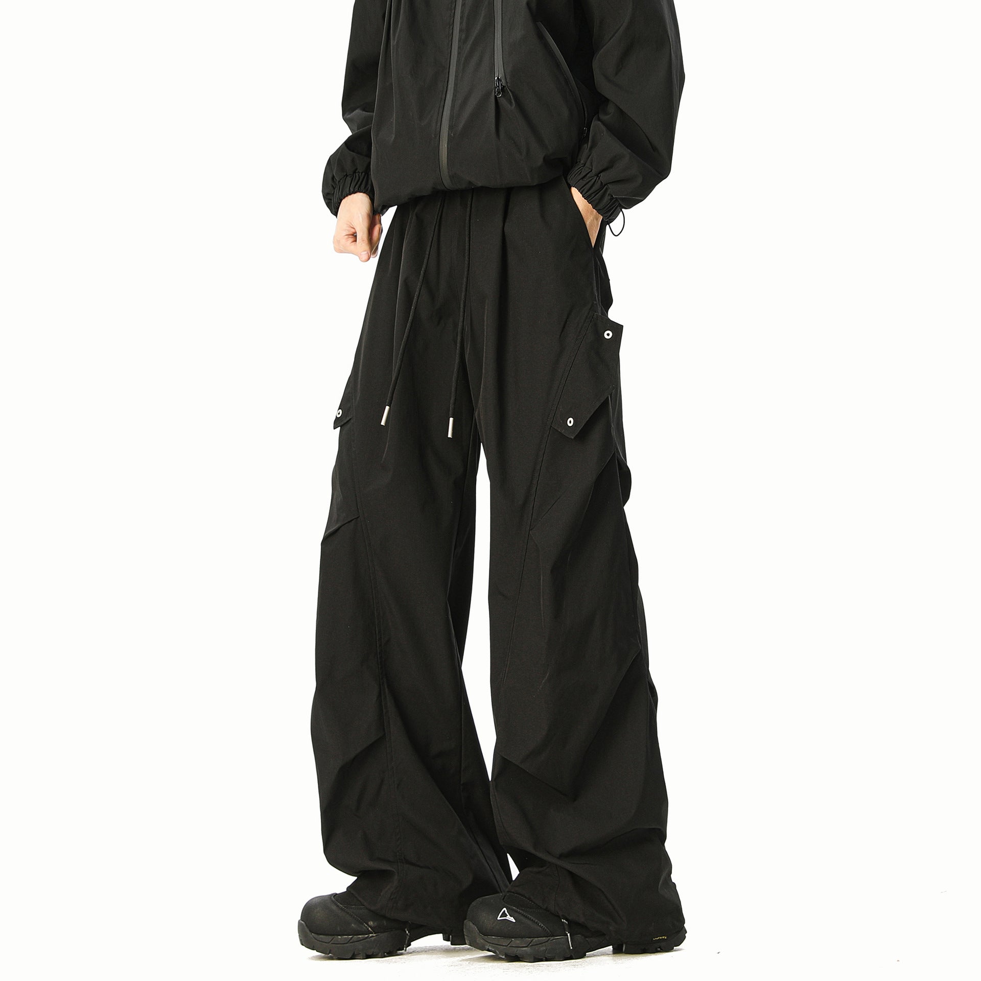Men's Summer Thin Quick-Dry Paratrooper Pants Waterproof Outdoor Hiking