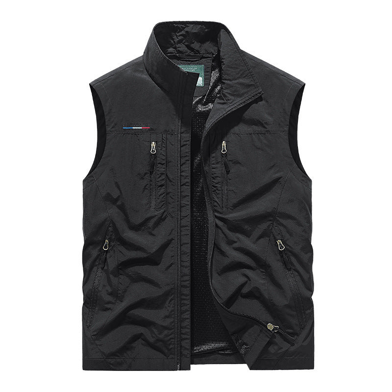 Men's Outdoor Fishing Sleeveless Vest – Multi-Pocket, Large Sizes Available