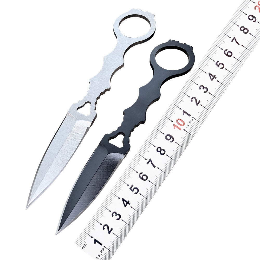 Fixed Blade Outdoor Knife – 440 Steel, 17cm Total Length, Nylon/Fiberglass Sheath