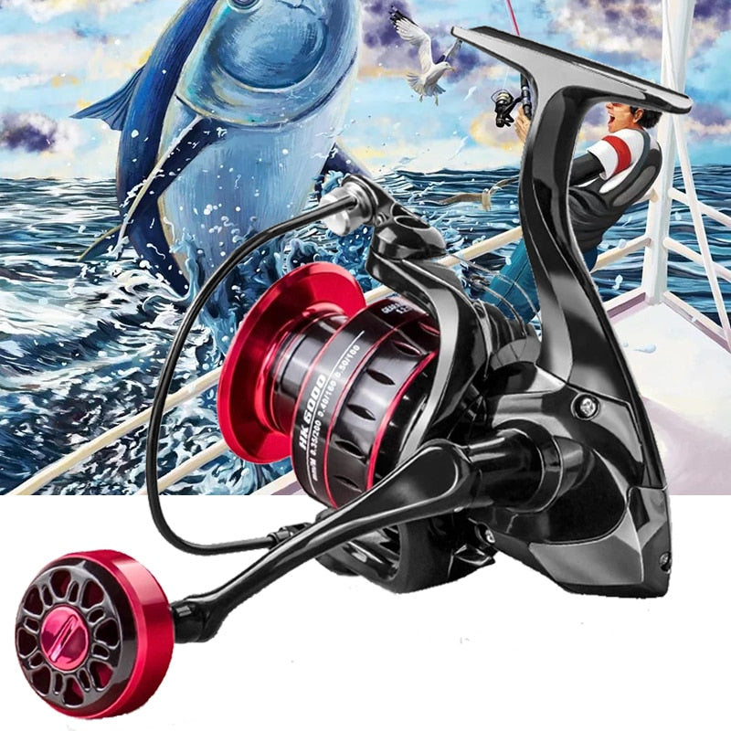 Spinning Fishing Reel – 8kg Max Drag, 5.2:1 Gear Ratio, Metal Spool, Sizes 1000–7000