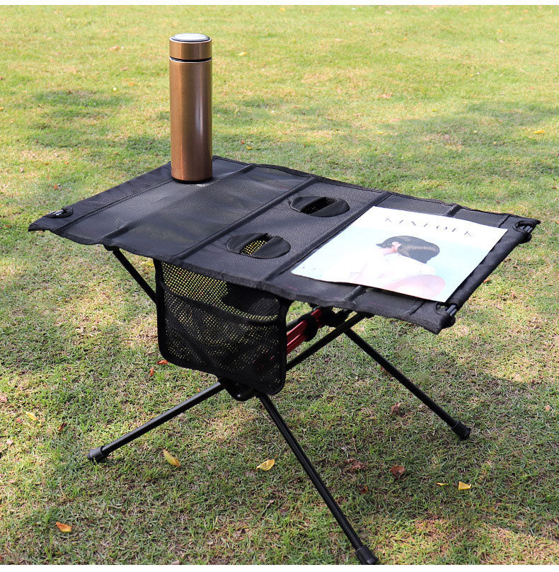 Folding Portable Camping Side Table – Lightweight, Cup Holder, Phone Slot, Storage Bag