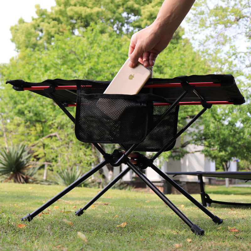 Folding Portable Camping Side Table – Lightweight, Cup Holder, Phone Slot, Storage Bag