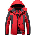 Men's Fleece-Lined Hooded Outdoor Jacket – Zipper Closure, Windproof, Sizes M–9XL