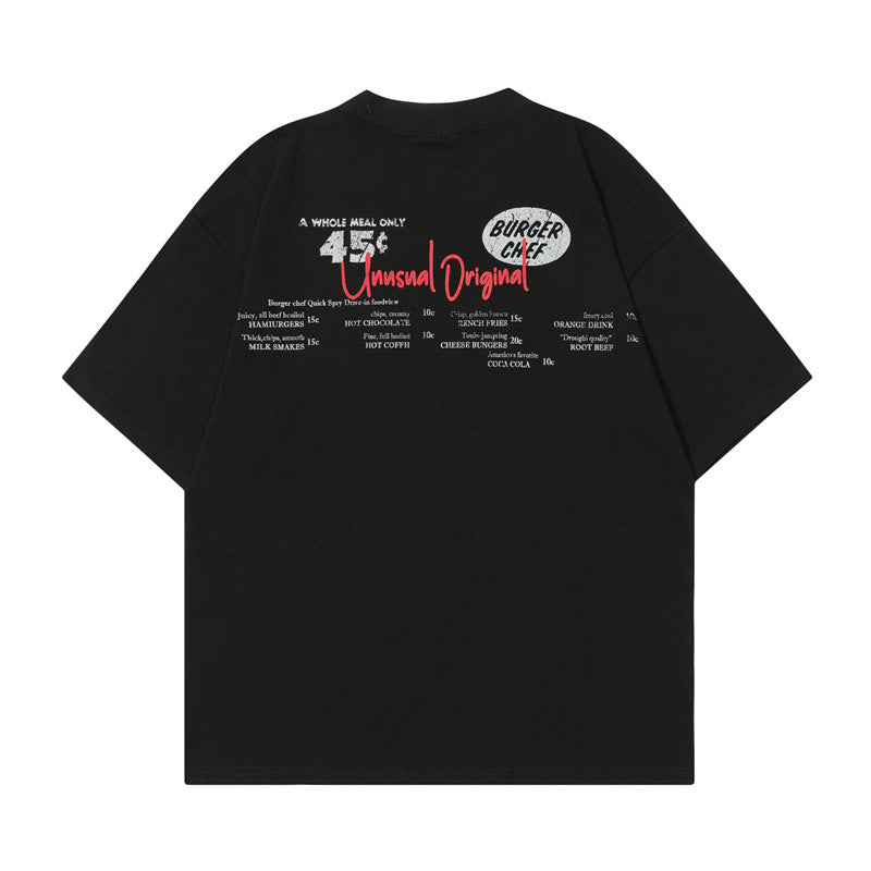 Camping printed men's and women's loose T-shirt