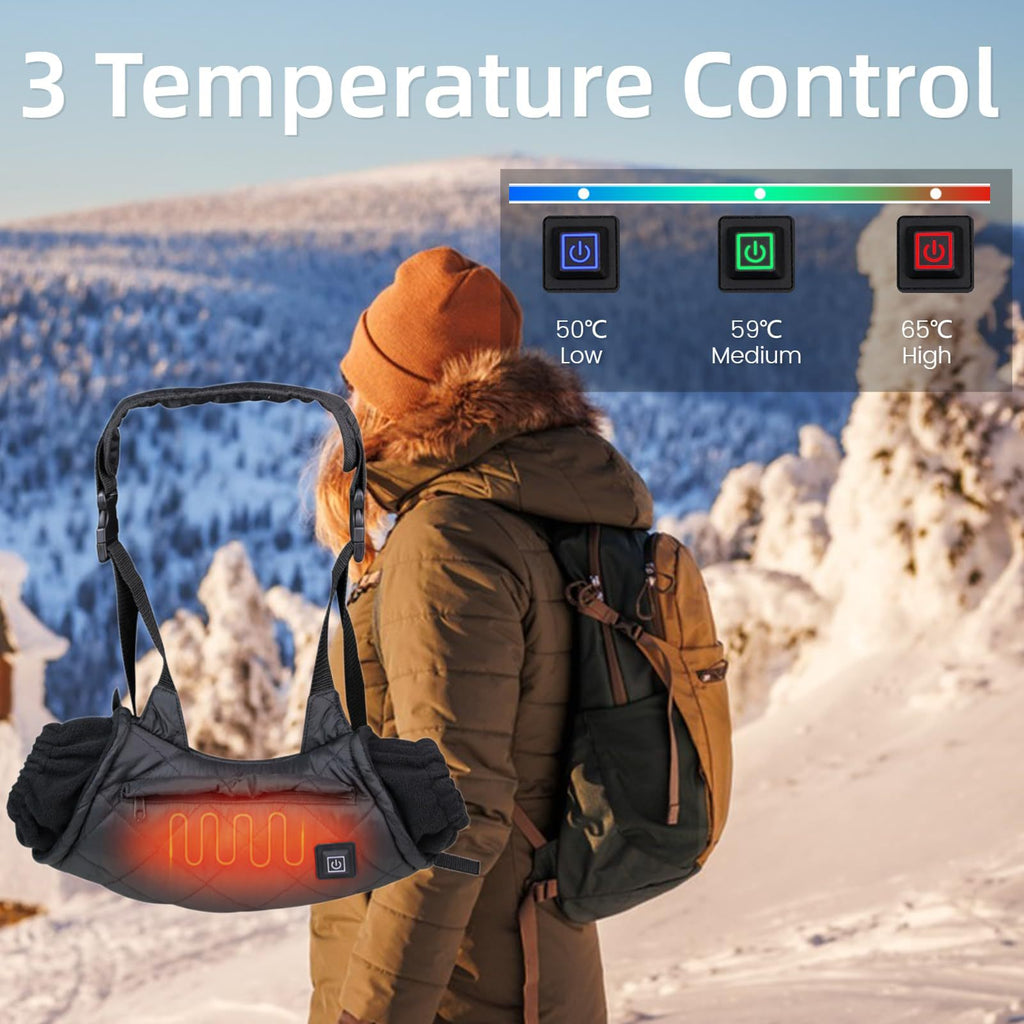 Ice fishing equipment outdoor camping heated warm gloves three speed adjustable heating warm handbag