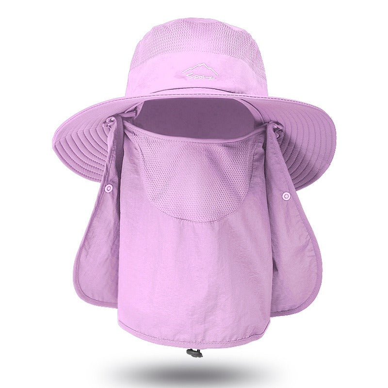 Men's Wide-Brim Fishing Sun Hat – Nylon, Quick-Dry, Fits 56–60cm Head Circumference