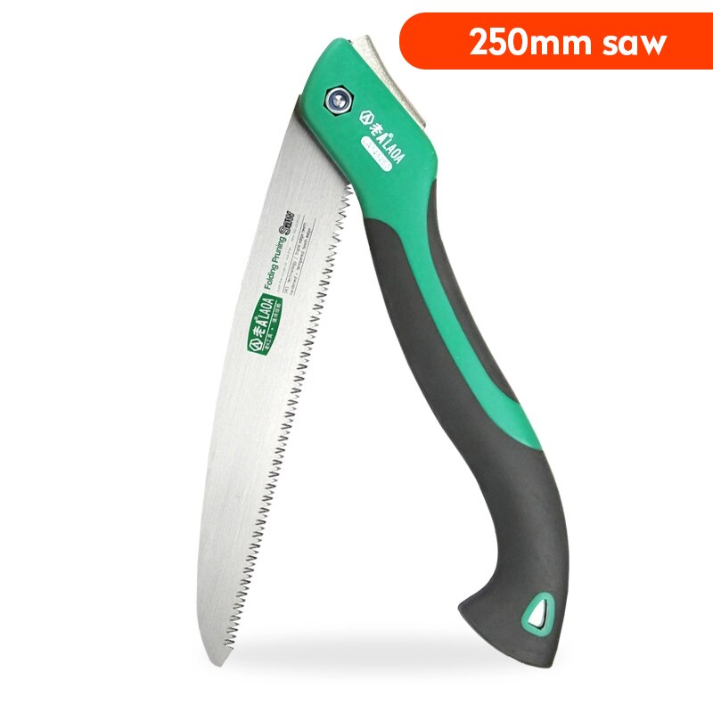 Folding Camping Saw – SK5 Steel, 10 Inch Blade, 250mm, Anti-Slip Handle, Safety Lock