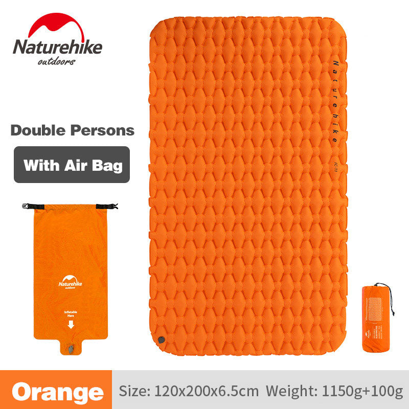 Inflatable Camping Sleeping Pad – Nylon TPU, 59×195cm, Ultralight, with Optional Pillow