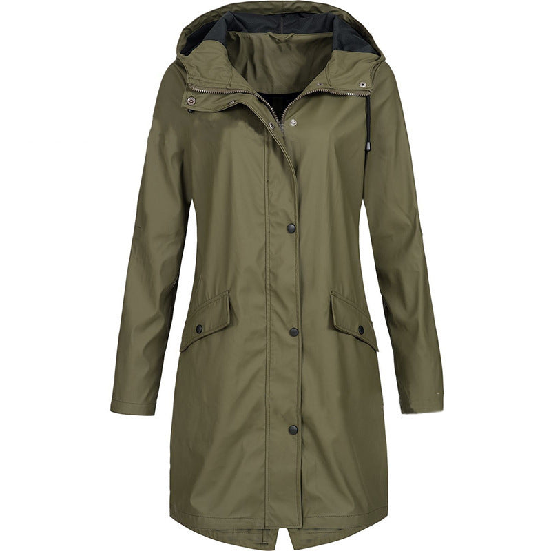 New autumn and winter collection of assault jackets outdoor hiking jackets medium to long women's windbreakers