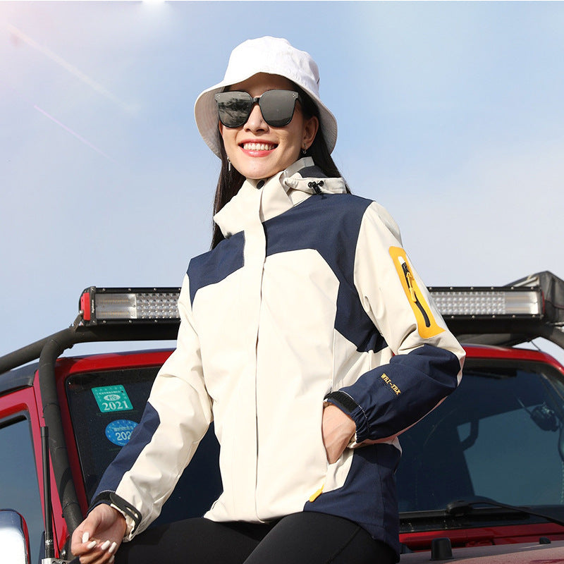Stormtrooper outdoor three in one detachable autumn and winter fleece warm hiking suit windproof and breathable jacket
