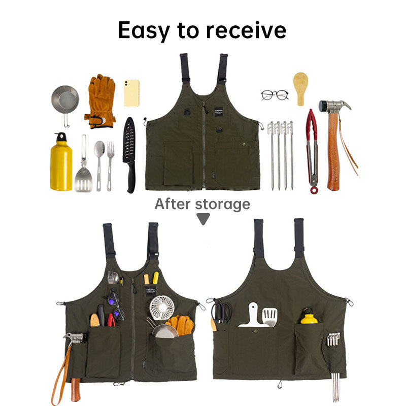 Multi-Pocket Sleeveless Vest, Camping Fishing Work Travel Hiking Shoulder Bag Waistcoat, Unisex Utility Jacket