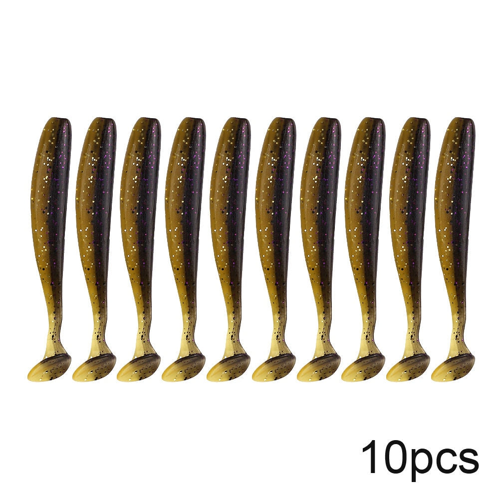 Soft Silicone Fishing Lures – 10-Pack, 7cm, 2g, Swimbait Wobblers, Sea Fishing