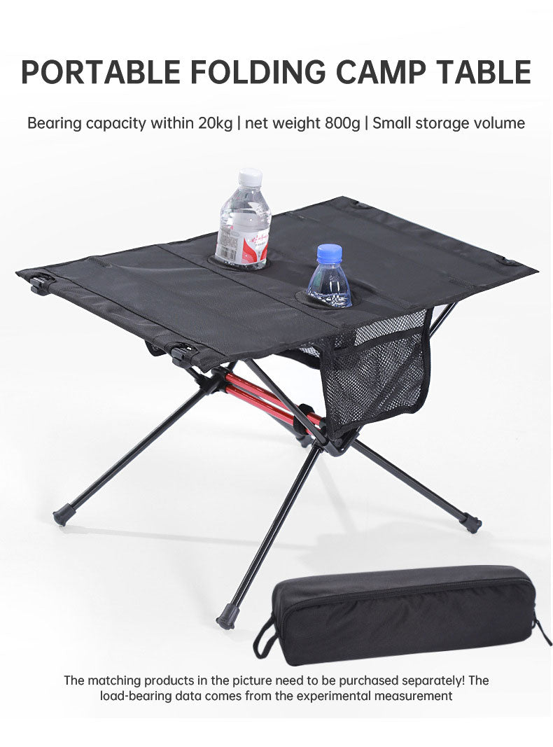 Folding Portable Camping Side Table – Lightweight, Cup Holder, Phone Slot, Storage Bag