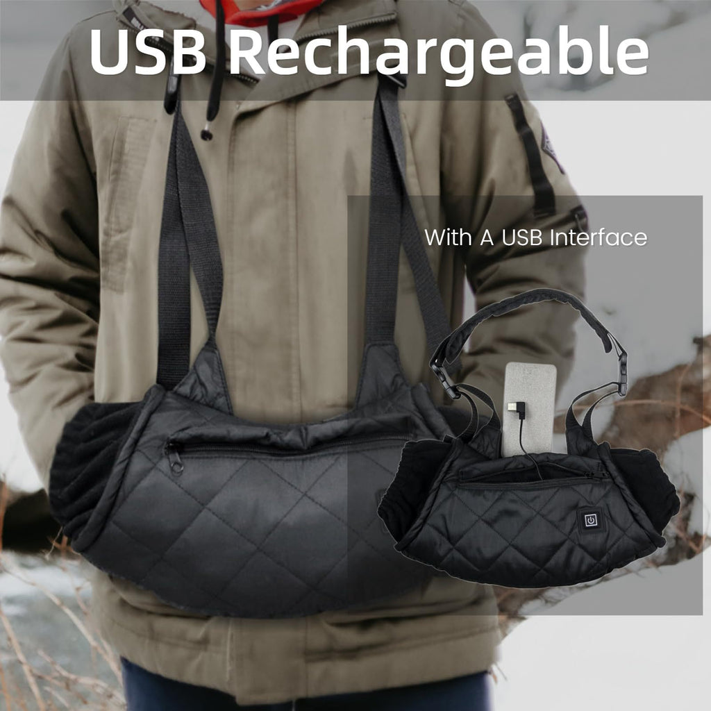 Ice fishing equipment outdoor camping heated warm gloves three speed adjustable heating warm handbag