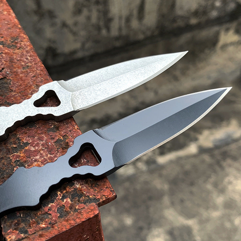 Fixed Blade Outdoor Knife – 440 Steel, 17cm Total Length, Nylon/Fiberglass Sheath