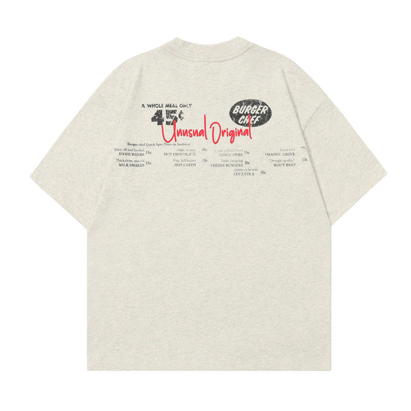 Camping printed men's and women's loose T-shirt