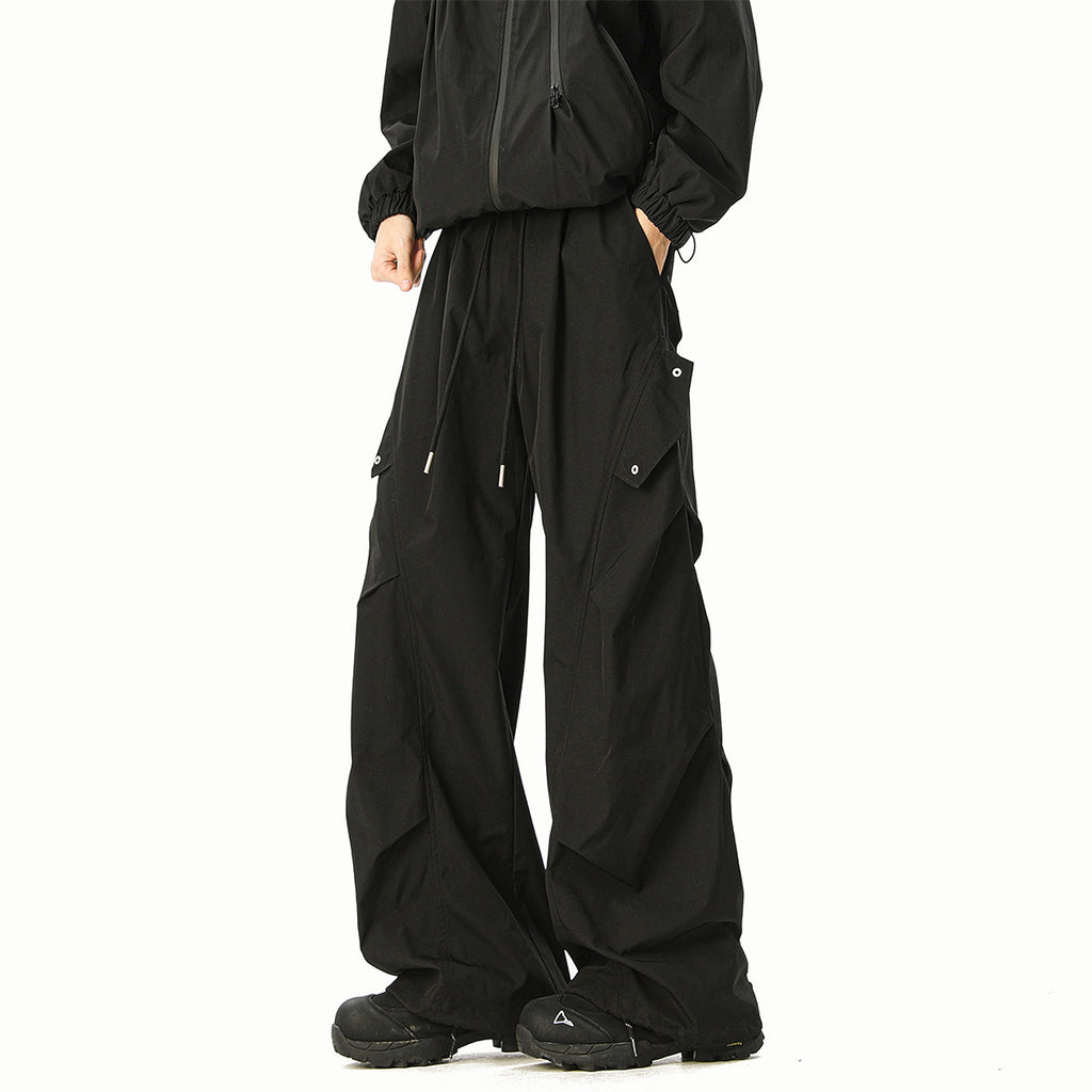 Men's Summer Thin Quick-Dry Paratrooper Pants Waterproof Outdoor Hiking