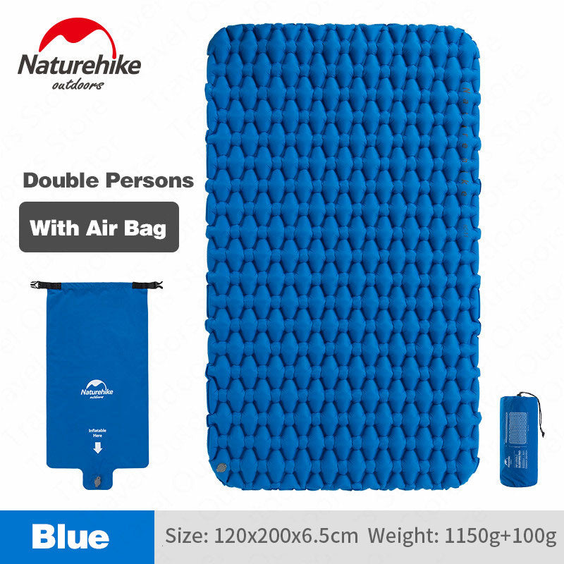 Inflatable Camping Sleeping Pad – Nylon TPU, 59×195cm, Ultralight, with Optional Pillow