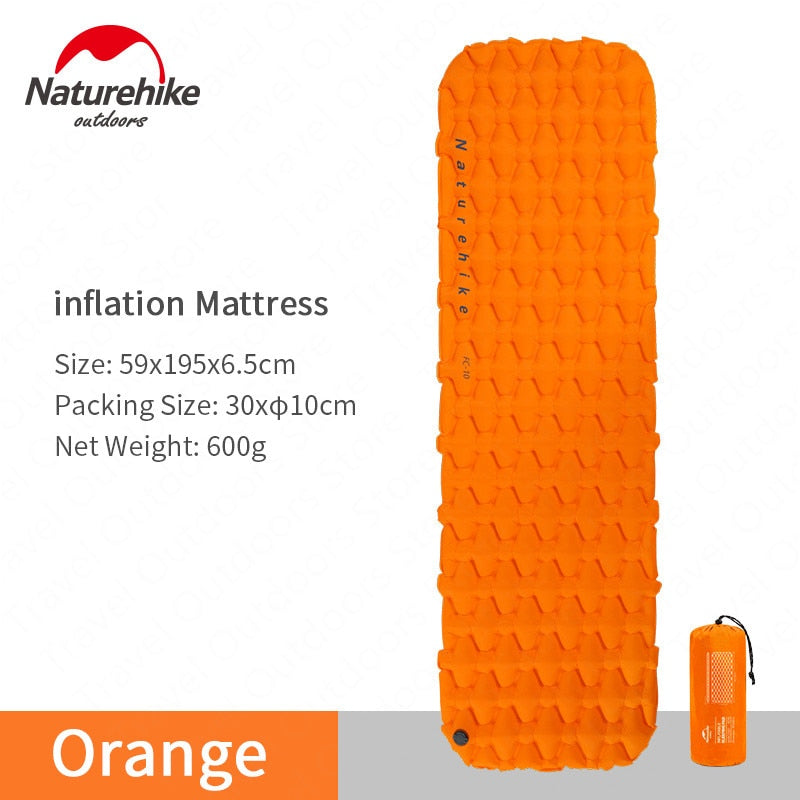 Inflatable Camping Sleeping Pad – Nylon TPU, 59×195cm, Ultralight, with Optional Pillow