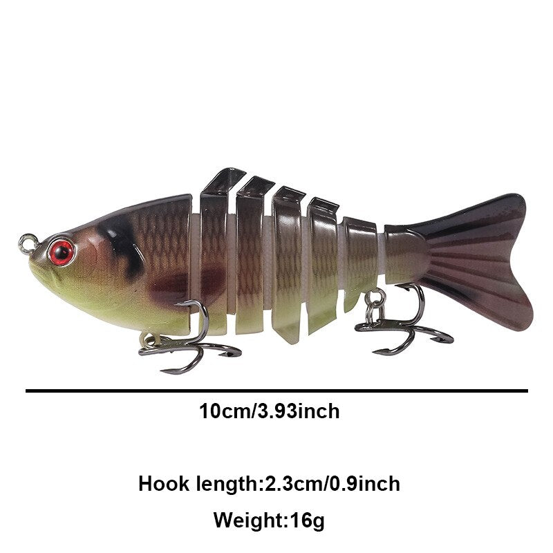 Multi-Jointed Swimbait Crankbait – 10cm, 15.7g, 7-Section, Sinking, Wobbler