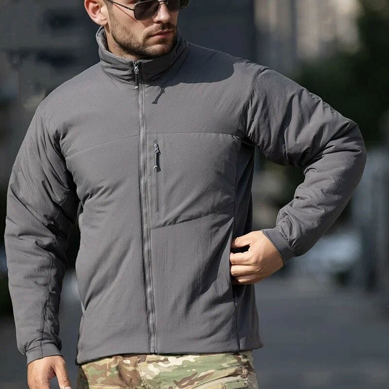 Men's Padded Hooded Winter Hiking Jacket – Water-Resistant, Windproof, Lightweight
