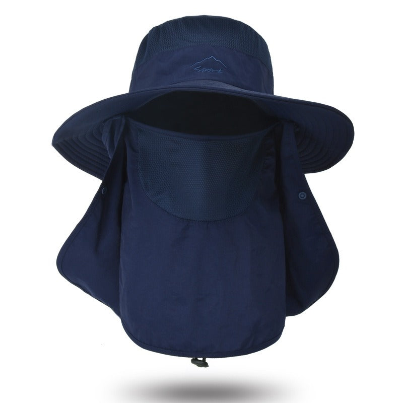 Men's Wide-Brim Fishing Sun Hat – Nylon, Quick-Dry, Fits 56–60cm Head Circumference