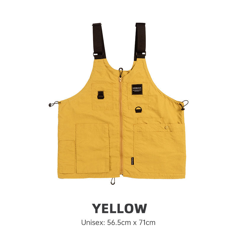 Multi-Pocket Sleeveless Vest, Camping Fishing Work Travel Hiking Shoulder Bag Waistcoat, Unisex Utility Jacket