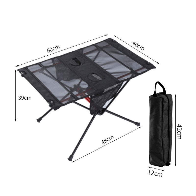 Folding Portable Camping Side Table – Lightweight, Cup Holder, Phone Slot, Storage Bag