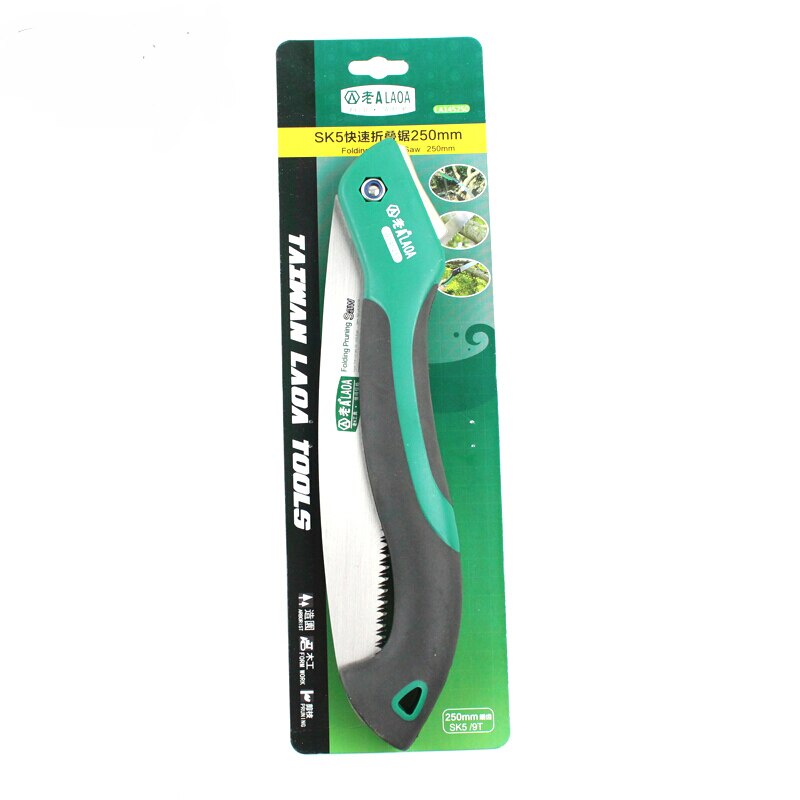 Folding Camping Saw – SK5 Steel, 10 Inch Blade, 250mm, Anti-Slip Handle, Safety Lock