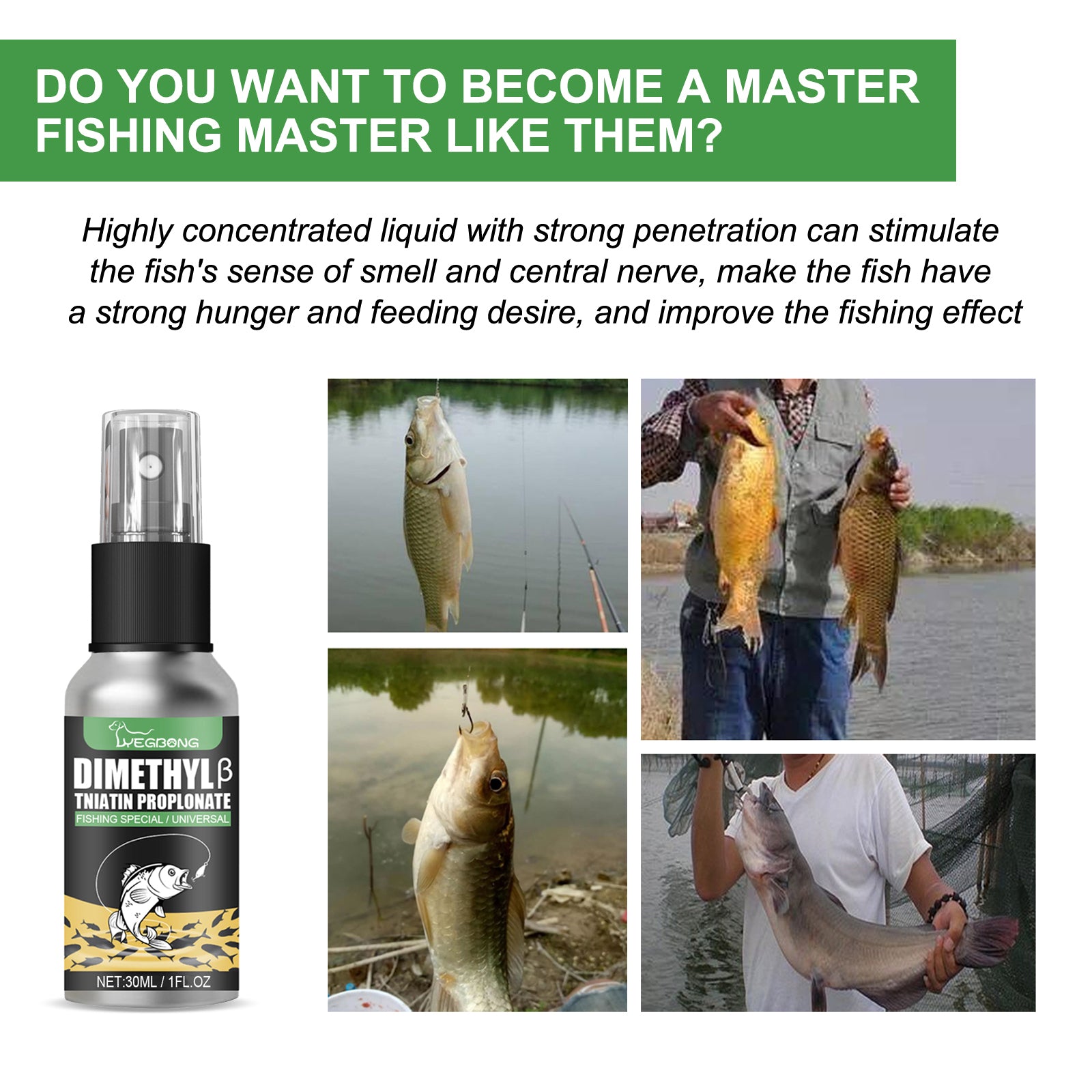 Yegbong Fishing Bait Attractant – 30ml, Wild Fishing Bait Additive, Freshwater